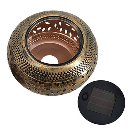 

LED Solar Hollow Lawn Lamp Retro Style Wrought Iron Metal Light