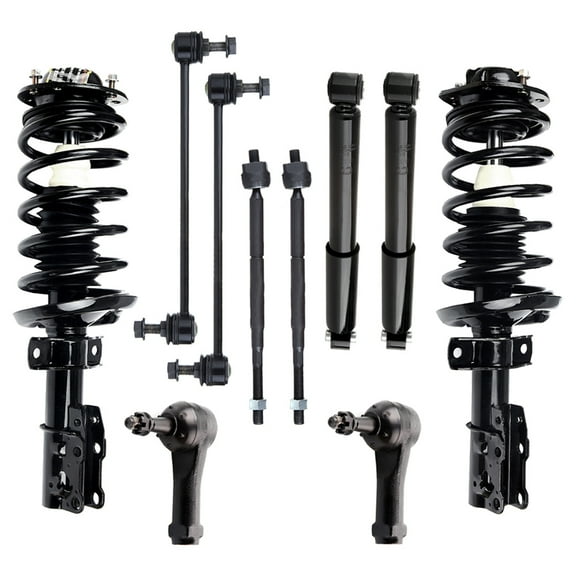 CCIYU Complete Suspension Kit Fits 2006 2007 2008 for Chevrolet HHR 2007 2008 2009 for Pontiac G5 Includes Front Strut Spring Assembly Rear shock absorber Tie Rod End Stabilizer Bar Link Kit