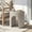 Arch-Gray, variant on MOALCOFER 17.7" H Horseshoe-Shaped Outdoor Side Table, Modern MgO Accent Table for Patio, Rectangular Cement End Table, Grey
