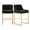Black, variant on SEYNAR Mid-Century Modern Velvet Low-Back Bar Stools with Metal Frame, Set of 2(Black)