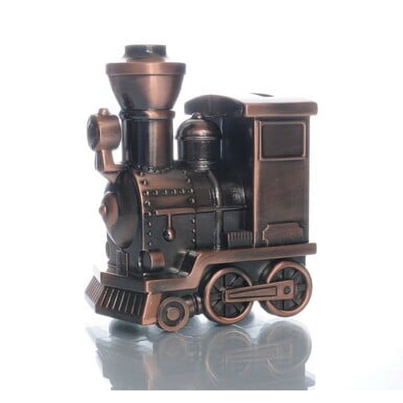 Bronze Finish Steam Engine Train Bank