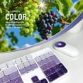 thumbnail image 2 of Wireless Keyboard and Mouse Combo - 2.4G Wireless, Rechargeable, Low-Noise, Cute Colorful,  3 DPI Adjustable Mouse(Gradient Purple), 2 of 5