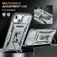 thumbnail image 2 of Designed for iPhone 15 Case Silvery,with Camera Cover and Kickstand,[Military-Grade Protection Case],Case for iPhone 15-6.1inch, 2 of 12