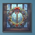 thumbnail image 2 of Pintura de diamante 5D DIY Taladro redondo completo Guirnalda de Navidad Kit de vidrieras Decoración FLhrweasw Nuevo, 2 of 9