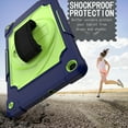 thumbnail image 5 of Dteck Shoulder Strap Case for Samsung Galaxy Tab A 10.1" SM-T510 T515 (2019 Released) 10.1-inch,Shockproof Armor Rubber Hybrid 3-Layer Design Hand Strap Cover without Screen Protector,Olivine+Navy, 5 of 6
