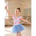 thumbnail image 2 of Lanbubble Girls Ballet Leotards Ruffle Sleeve Toddler Ballerina Dance Dress with Shiny Tutu Skirt 3-7 Years, 2 of 7