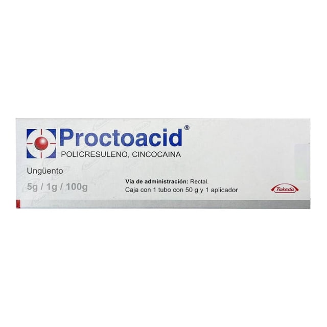 Proctoacid Policresuleno, cincocaína rectal tubo 50 g
