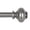 BLACK, variant on Curtain Rods for Windows, 1 Inch Diameter Modern Adjustable Decorative Drapery Rods, Window Curtain Rod with Classic Finials, Satin Nickel