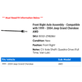 thumbnail image 2 of Front Right Axle Assembly - Compatible with 1999 - 2004 Jeep Grand Cherokee AWD 2000 2001 2002 2003, 2 of 2