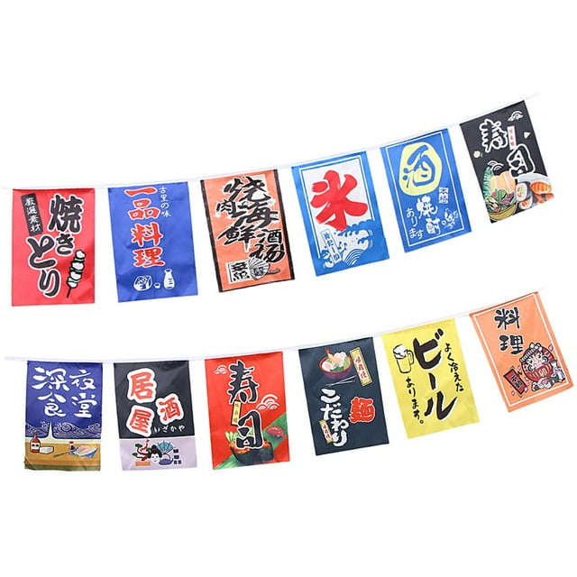 Banderas colgantes Zulema de cocina japonesa estilo japonés