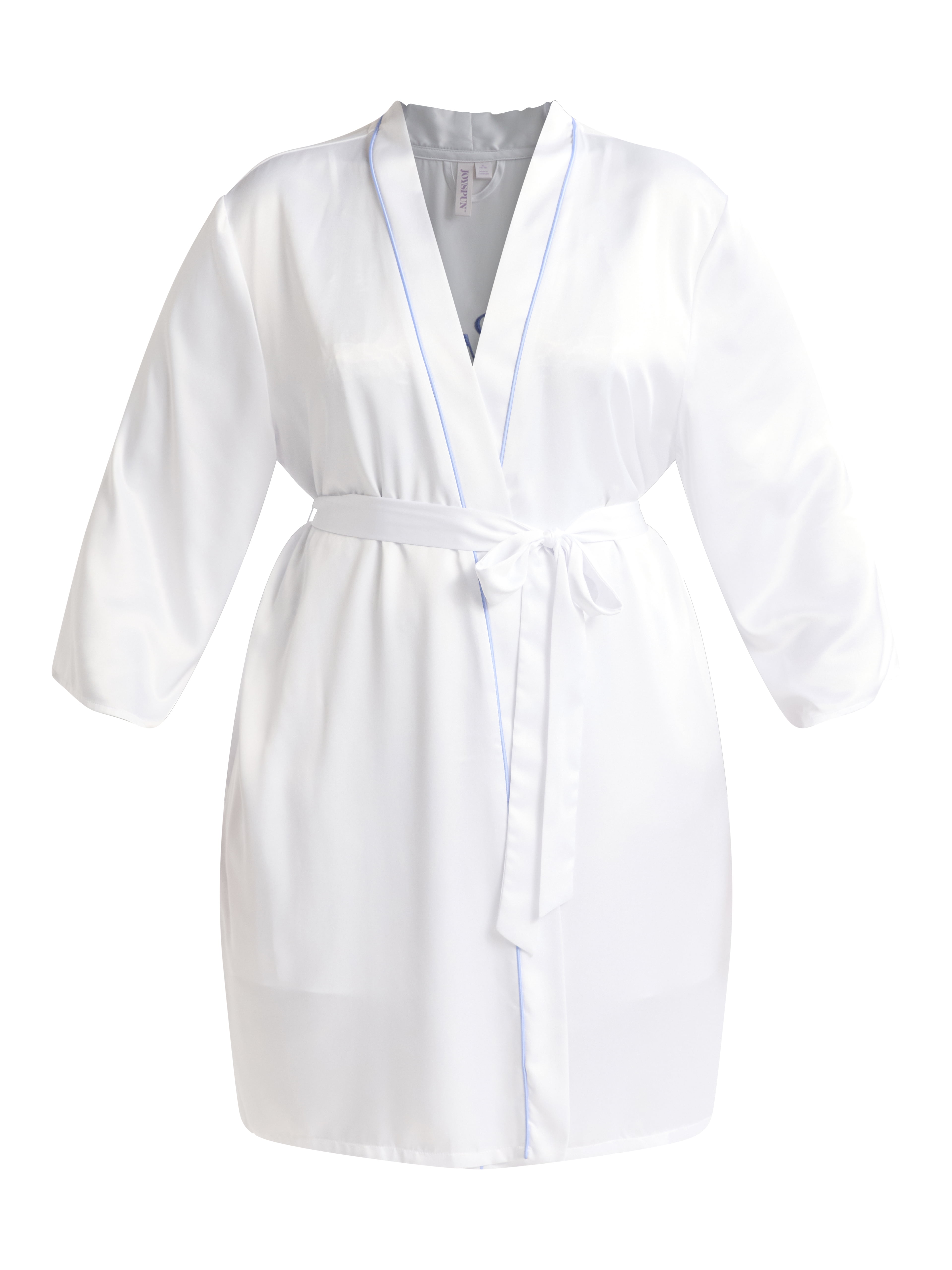 Joyspun Women’s and Women’s Plus Bridal Satin Robe, Sizes XS to 3X