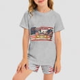 thumbnail image 2 of HCNTES Baby Boys Girls Independence Day Short Sleeved Two piece Set With Cute Cartoon Pattern Kids Girl Boy Spring Summer Outfit 2T 3T 4T 5T(H03-Grey,9-10 Years), 2 of 7