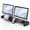 Black 2 Pack, variant on Computer Monitor Stand for Desk, Adjustable Foldable Monitor Riser with Storage Drawer & Tablet Phone Holder for Office Home Laptop Desktop
