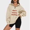 thumbnail image 2 of Moda mujer Casual estampado cuello vuelto manga larga suelta camiseta otoño blusa pulóver Tops Pompotops  FGAJ21884, 2 of 6