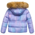 thumbnail image 2 of Chrisuno Girl's Ski Jacket Water Resistant Heavyweight Down Coat Hooded Fleece Parka Coat Durable Youth Winter Outwear Pink&Ombre 8, 2 of 5