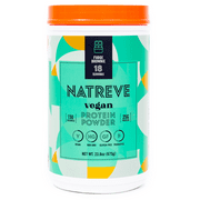 Natreve 100% Vegan Protein Powder, Chocolate Brownie Sundae, 1.5 lb