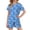 Suit-722Blue, variant on Gamivast 2 Piece Pajama Set for Girls Cat Print Short Sleeve Tee and Elastic Waist Shorts Breathable Soft Fabric Sleepwear for Summer Home Lounge Outfit