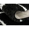 thumbnail image 7 of LBaiet 3' x 5' Black and White Diamond Rectangular Shag Area Throw Rug, 7 of 7
