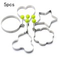 thumbnail image 1 of 5 uds molde para huevos fritos de acero inoxidable herramientas para hornear accesorios de cocina, 1 of 5