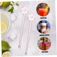 thumbnail image 3 of Cherry Blossom Design Reusable Glass Stirrers for Cocktails Coffee 16.00X3.00X2.00CM, 3 of 5