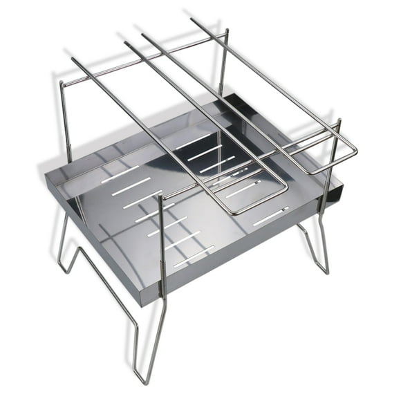 fastboy Stainless Steel BBQ Grill Rack Foldable Campfire Vegetable Food Firepit Grilling Stand Party Camping Hiking Stove Accessories