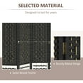 thumbnail image 4 of HOMCOM 4 Panel Room Divider, Folding Screen, 5.6', Black, 4 of 9