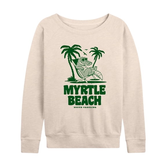 Instant Message - Myrtle Beach Alligator - Women's Lightweight French Terry Long Sleeve Shirt