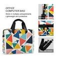 thumbnail image 4 of FORMRS 16" Laptop Bag Carrying Sleeve Case with Handle Travel Shoulder Briefcase, Red Triangles, 4 of 8