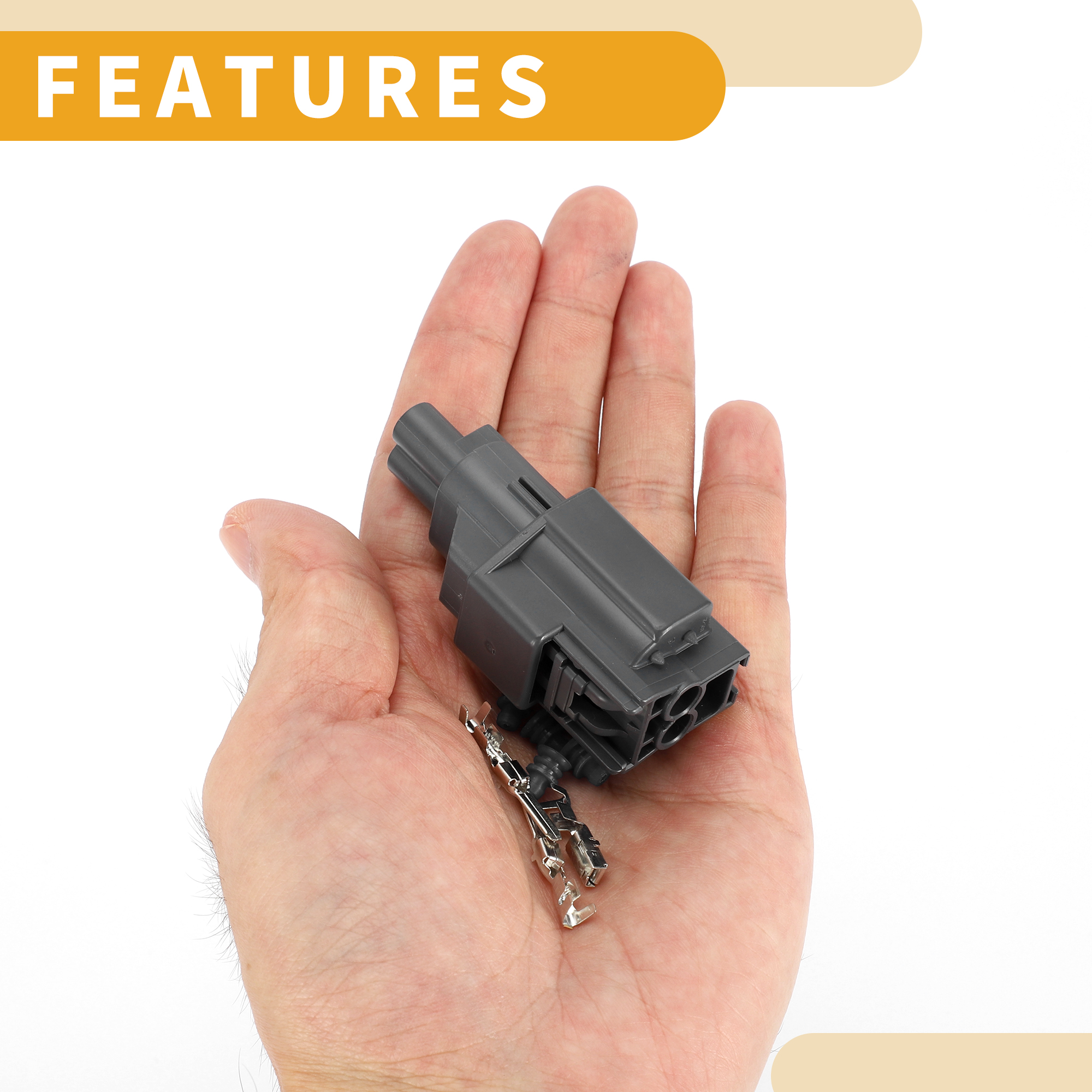 Unique Bargains 2 Pin Solenoid Valve Connector Plug - Car Terminal Connector for Toyota