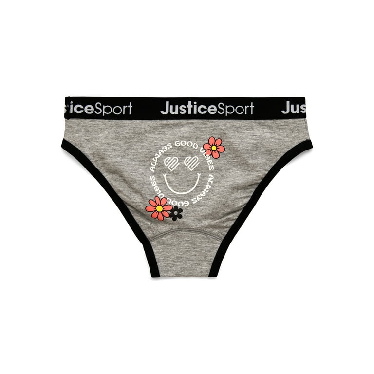 Justice Girls Bikini Underwear, 5-Pack, Sizes 6-16 