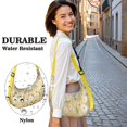 thumbnail image 4 of Lightweight Hobo Bag with Daisy Floral Design Adjustable Strap Smooth Zipper Nylon Material Suitable for Daily Use and Outdoor Activities, 4 of 5
