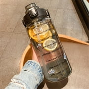 BallsFHK 64 OZ Water Bottless with Straw & Stickers Portable Large Capacity Fitness Bike Cup Summer Ice Cold Water Jug with Time Marker