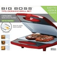 thumbnail image 2 of Big Boss 9287 Red 7-Piece Ceramic Grill Set with 3-Interchangeable Non-Stick Cooking Plates, Grill, Waffle and Sandwich, 2 of 2