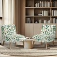 thumbnail image 4 of HELLHERO Eucalyptus Leaf Armless Accent Chair Protector, Dustproof Stain Protection Armless Chair Slipcover for Hotel Dining Room, 4 of 8