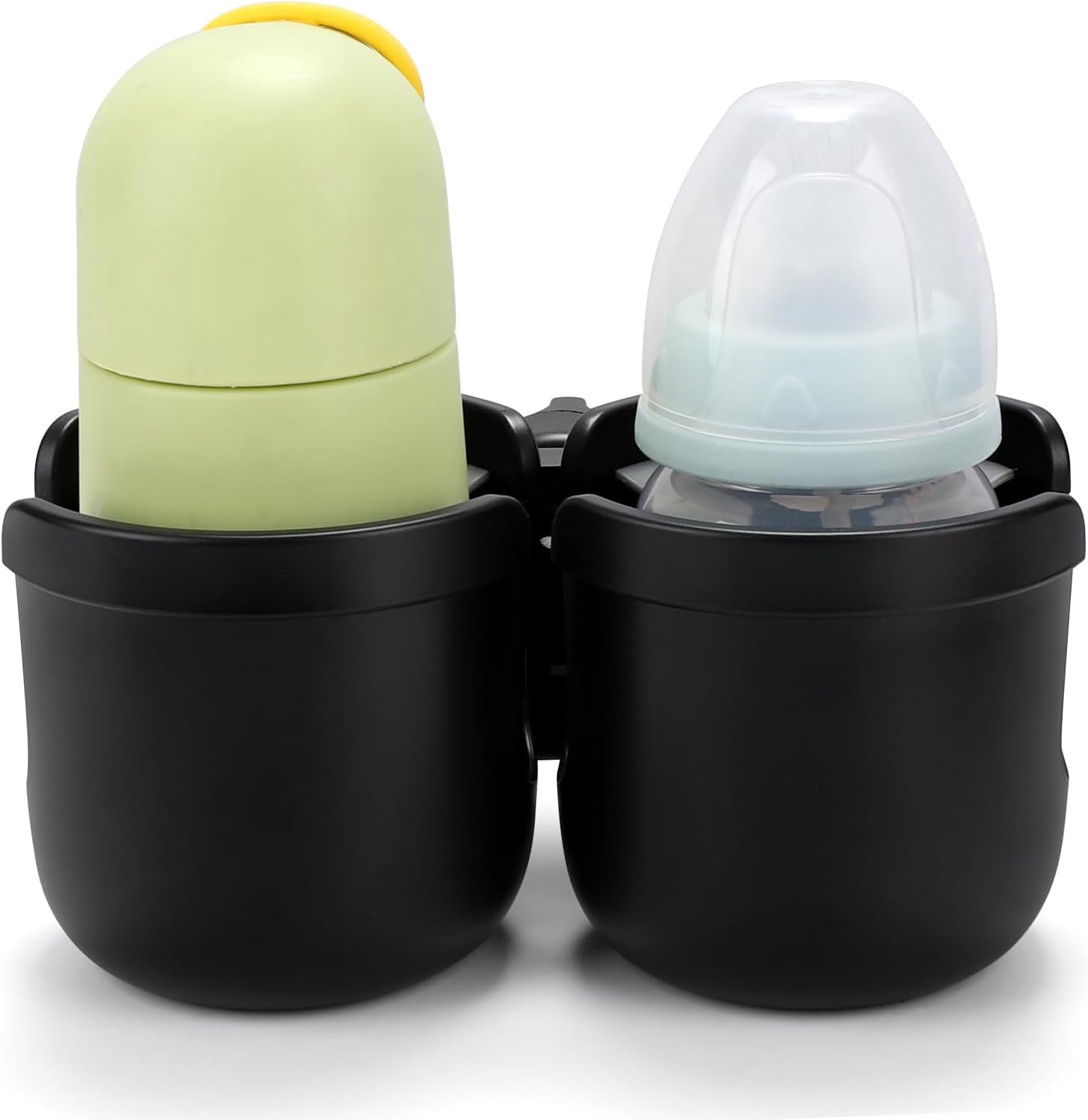 Stroller Cup Holder, Bike Cup Holder, Universal Cup Holder for Uppababy Nuna Doona Strollers, 2-in-1 Cup Phone Holder for Walker Wheelchair Scooter Accessory