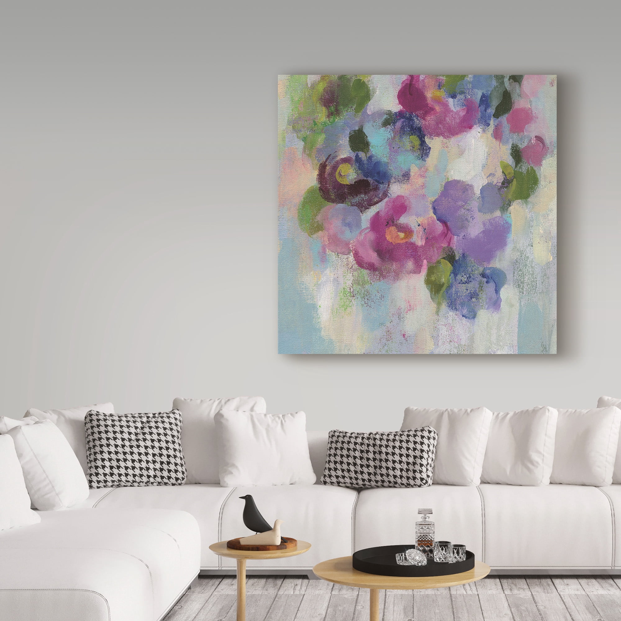 Trademark Fine Art 'Pink and Blue II' Canvas Art by Silvia Vassileva