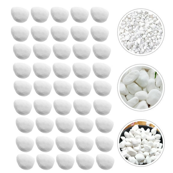 Milisten 1Set White Decorative Gravel for Plants Vase Aquarium and Garden Decoration