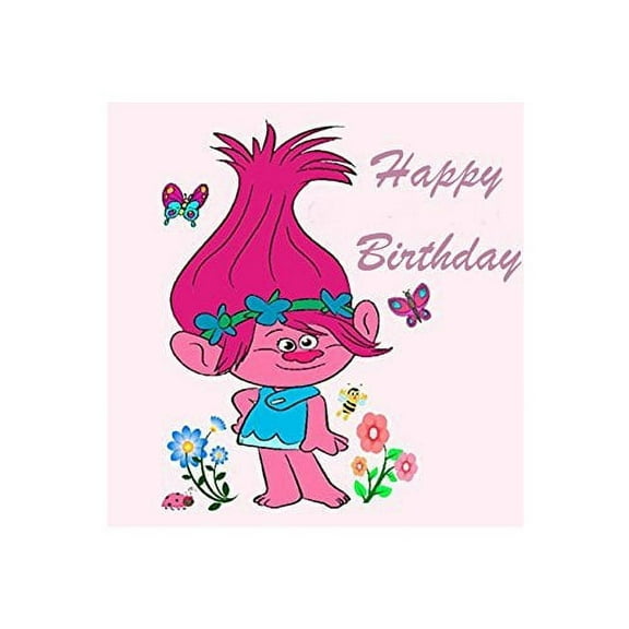 Trolls Poppy edible Icing Image for 1/4 sheet cake