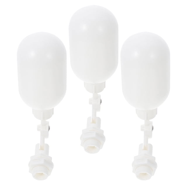 FONDOTIN 3Set White Plastic Floating Ball Valves for Water Tank Float 13x4cm