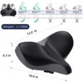 thumbnail image 4 of Sillín de bicicleta ancho, asiento de bicicleta impermeable, asiento acolchado con cojín suave, asiento de bicicleta cómodo de ajuste universal Xemadio CJWUS-1199, 4 of 7