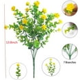 thumbnail image 2 of JASGARDE Artificial Flowers for Outdoors, Fake Flowers Plants, UV Resistant Waterproof No Fade Faux Flower for Front Door Porch Patio Garden Decor, 2 Bundles, Yellow, 2 of 5