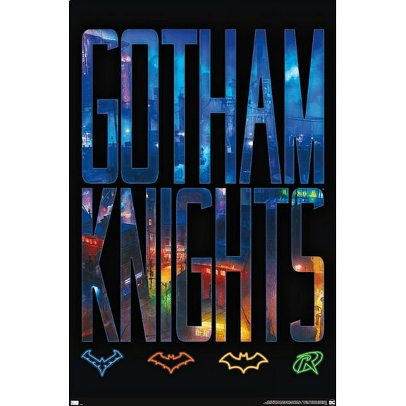DC Comics Gotham Knights - Logos Wall Poster, 22.375" x 34"