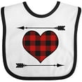 thumbnail image 3 of Inktastic Buffalo Plaid Valentines Day Heart Boys or Girls Baby Bib, 3 of 4