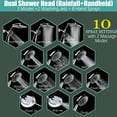 thumbnail image 5 of High Pressure Rain Shower Head: Upgrade Shower Heads with Handheld Spray Combo with Fixed Showerhead and 8 Sprays Handheld Shower Head, Detachable Shower head Built-in Magnetic Docking and Power Jets, 5 of 8