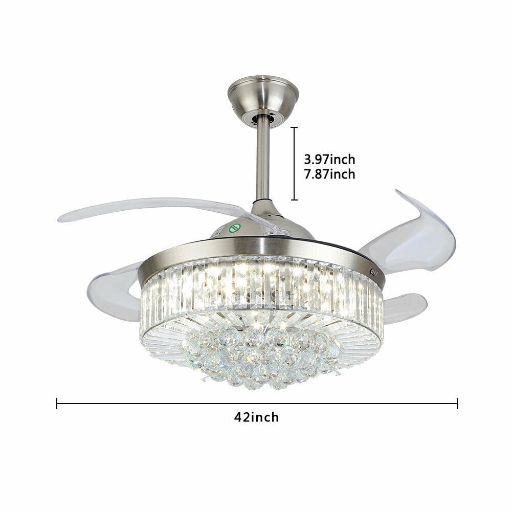 Oukaning 42 Invisible Ceiling Fan, Chandelier Type Ceiling Fans