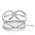 thumbnail image 2 of Womens Silver Rings High polished (no plating) Stainless Steel Ring with AAA Grade CZ in Clear DA381, 2 of 5