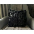 thumbnail image 6 of Pillow Cases, Black Pillow Shams, Vintage Ruffles Shabby Chic Pillow Shams, 24x24 inch (60x60 cm) Pillow Sham, Square Satin Pillow Shams, Modern Halloween Decorations - Vintage Black, 6 of 9