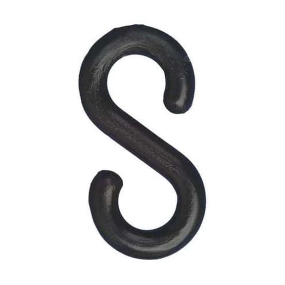 S-Hook for Plastic Chain Barrier, Black, 2 93/100 in Length, Gloss 80303-10