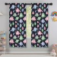 thumbnail image 5 of Blackout Kids Curtains,Black Cartoon Dinosaurs Leaves Pattern Childrens Insulated Curtains Set Of 2,Bedroom Essentials,Toddler Room Decor 42"x63", 5 of 5