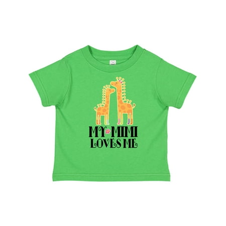 

Inktastic My Mimi Loves Me Childs Giraffe Gift Toddler Boy or Toddler Girl T-Shirt